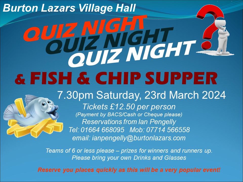 Quiz Night with Fish and Chips