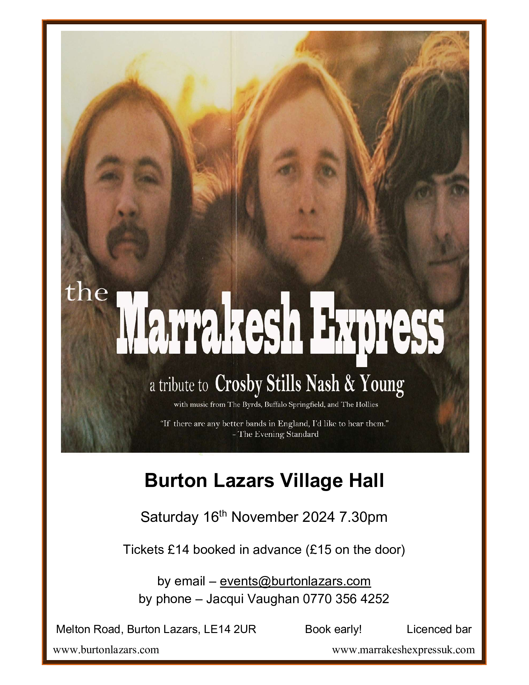 Marrakesh Express at Village Hall